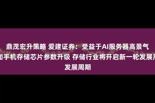 鼎茂宏升策略 爱建证券：受益于AI服务器高景气叠加手机存储芯片参数升级 存储行业将开启新一轮发展周期